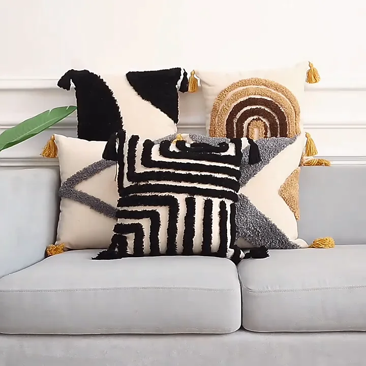 Wholesale Handmade Luxury Boho Cushion Cover Polyester Cotton Colorful