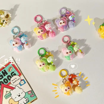 2025 Custom Wholesale Accessories Pendant Phone Chain New Flocked Cartoon Anime Keychain Toys Keychain Plush