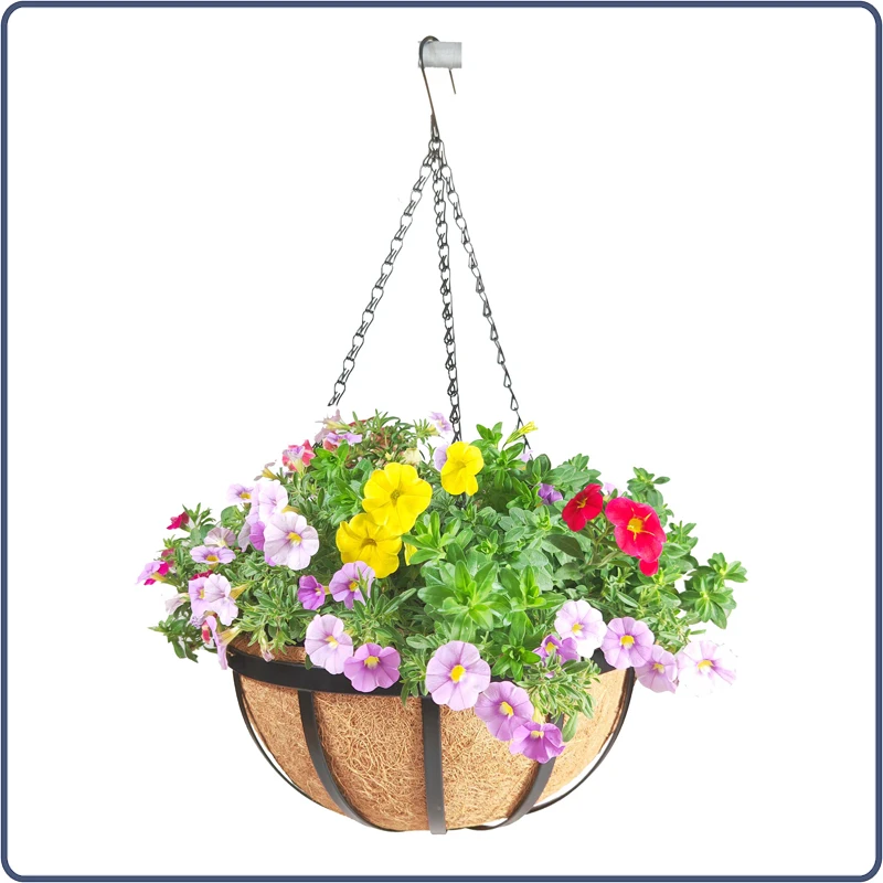 Metal Pot Stand Mounted Hanging Railing Planters Flower Pot Holder ...