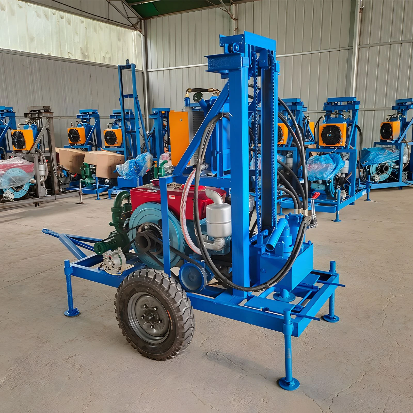 Compact Gasoline Powered Rotary Drilling Rig for DIY Home Projects & Tight Space Operations