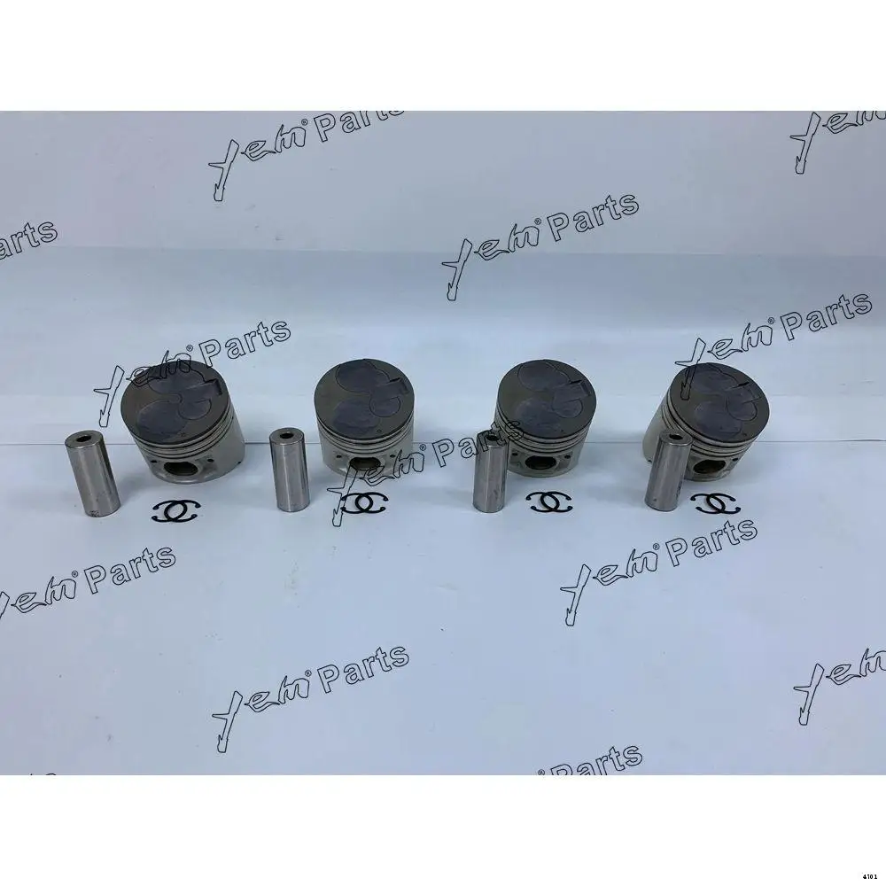 Cylinder Piston Kit With Pin Fit for Mitsubishi 4M40 Forklift Excavator & Skid Loader Engine