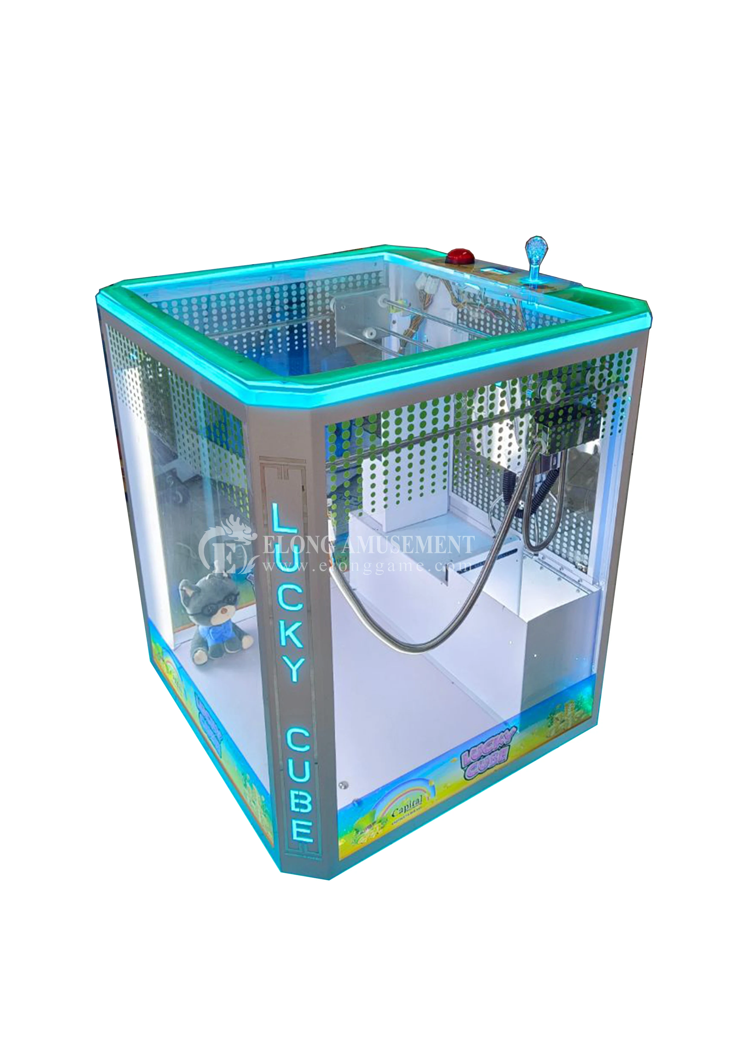 Single Rubik's Cube Crane Mach Transparent Glass Claw Machine for Dolls ...