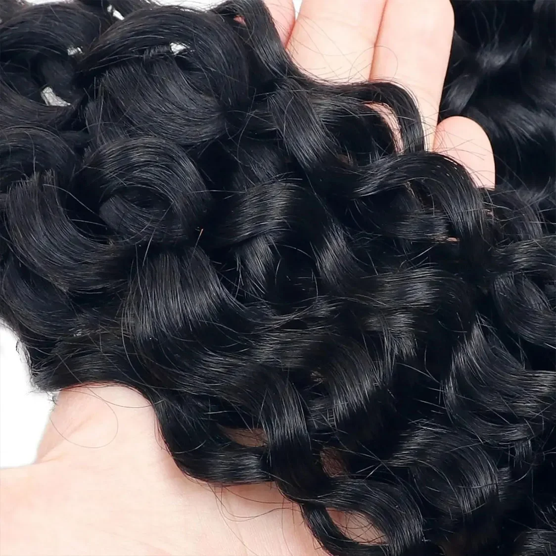 Bulk Human Hair Deep Wave For Braiding Deep Curly Remy Hair Extensions 50 Grams Salon Quality_voghion.com