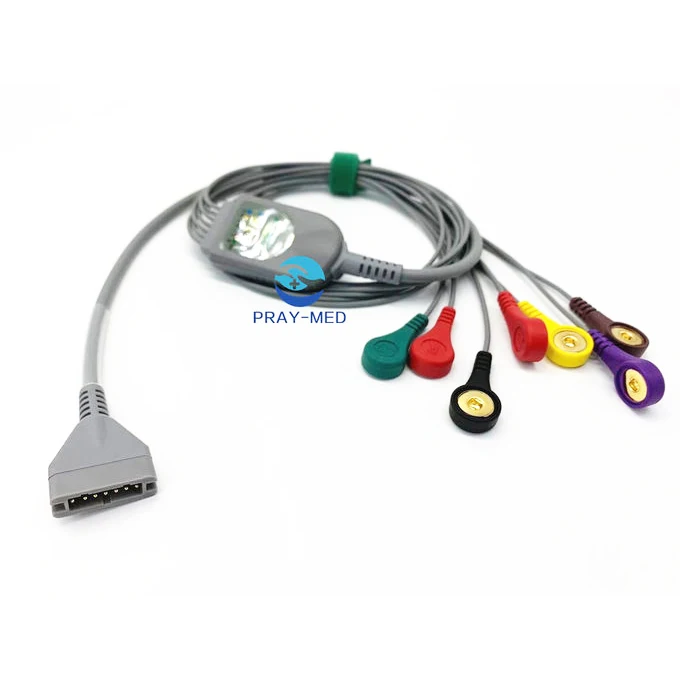 7 ligação Burdick ECG Holter Cable e leadwire