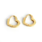 Hot Selling 925 Sterling Silver Earrings Women Heart Earring 925 Sterling Silver Gold Plated Earrings