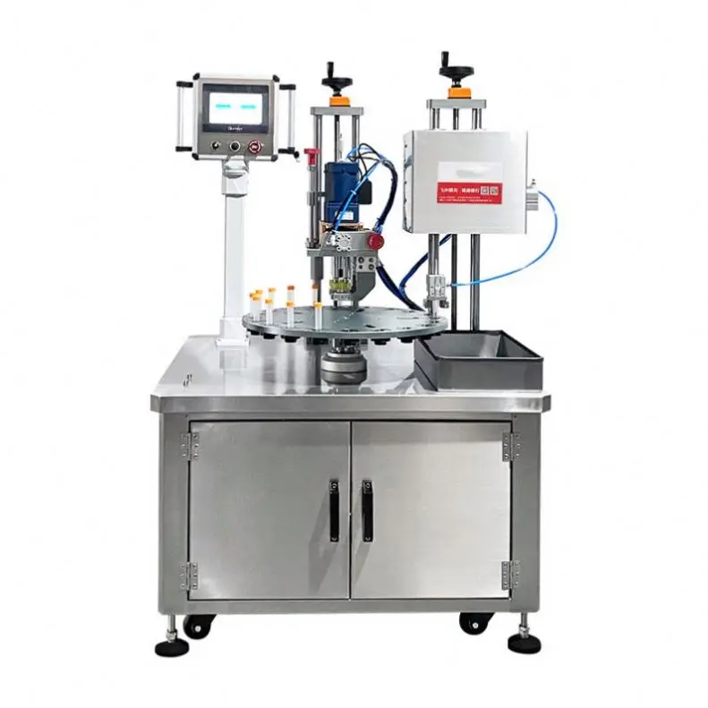 TEBAK Full Automatic Test Tube Filling and Capping Machine for Essential Oil and Reagent Bottles Automatic Test Tube Capper
