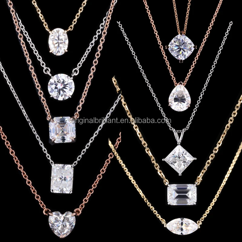 Starsgem Classic Jewelry 1ct D Color Vvs Moissanite Diamond Chain 14k
