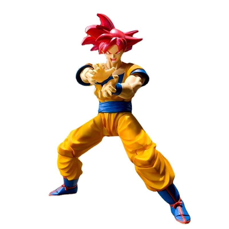 SHF 6 Inches PVC DBZ Super Saiyan God Super Saiyan ROSE pink Black Red Hair Zamasu Son Goku DBZ Action Figure