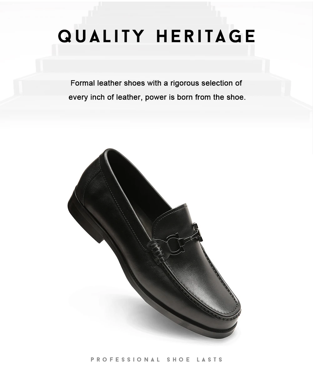 Elegant Luxury Men Shoes Loafers Slip On Men Open Shoes Double Mental Button Sapatos Para Hombre