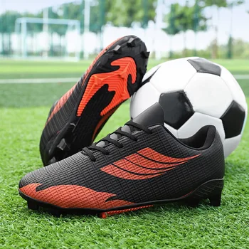 Lightweight Low Top Youth Football Sneakers High Spike Training Football Shoes with TPU Outsole Running Shoes Style