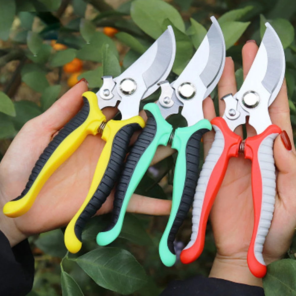 Bypass Pruning Shears Gardening Heavy Duty Stainless Steel Pruning Shears Precision Scissors for Bonsai Plants Vegetable Flower