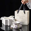 Purple-rose flower gift bag