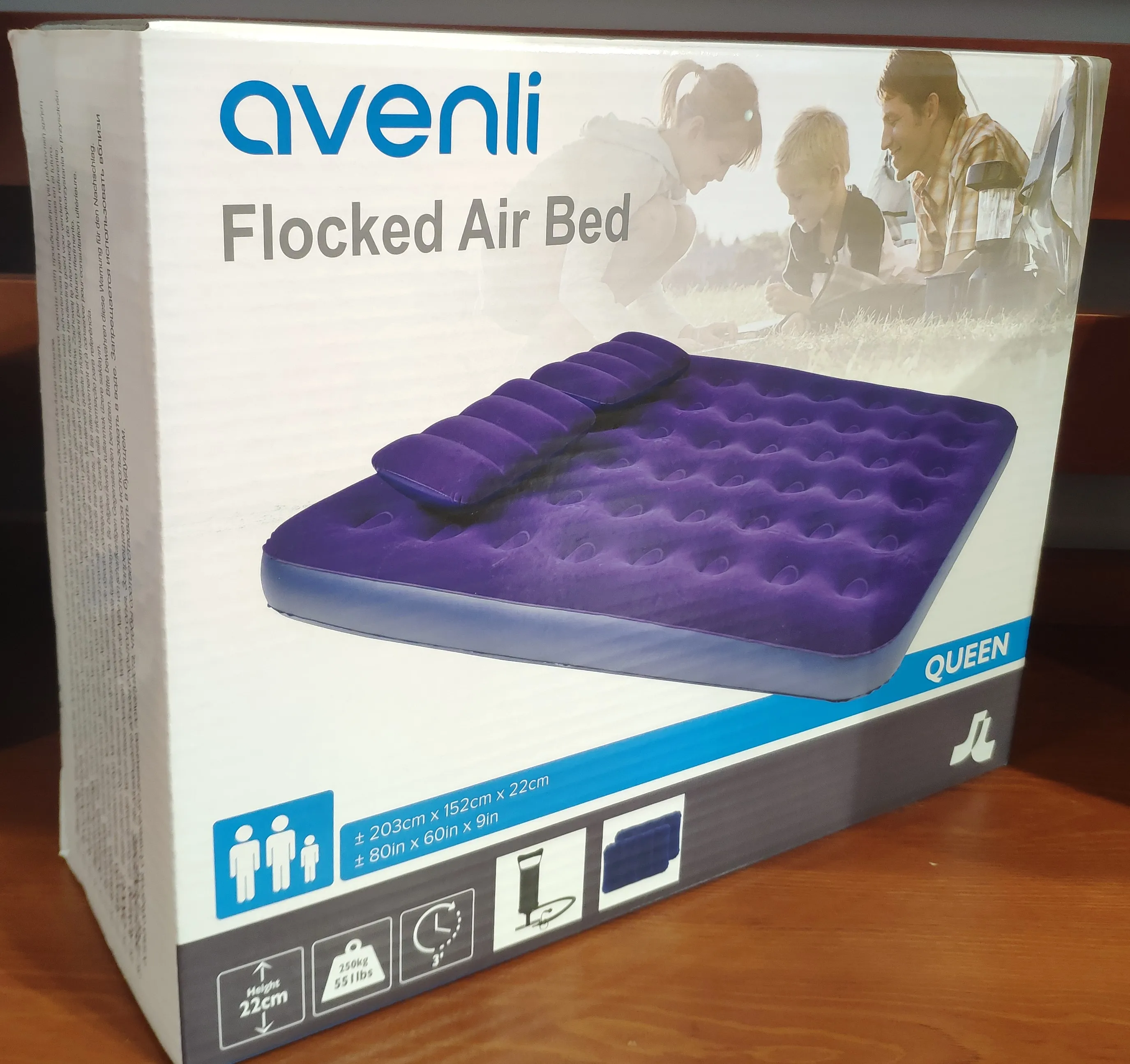 Bestway Airbed Materasso Singolo Gonfiabile In PVC Blu Floccato Singolo 188x99x22cm Art 67001 - Foto 4