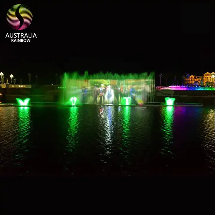New Popular Straight Water Column Projection Movie Outdoor Dancing 3D Hologram Projection Water Fountain for Pool Decoration