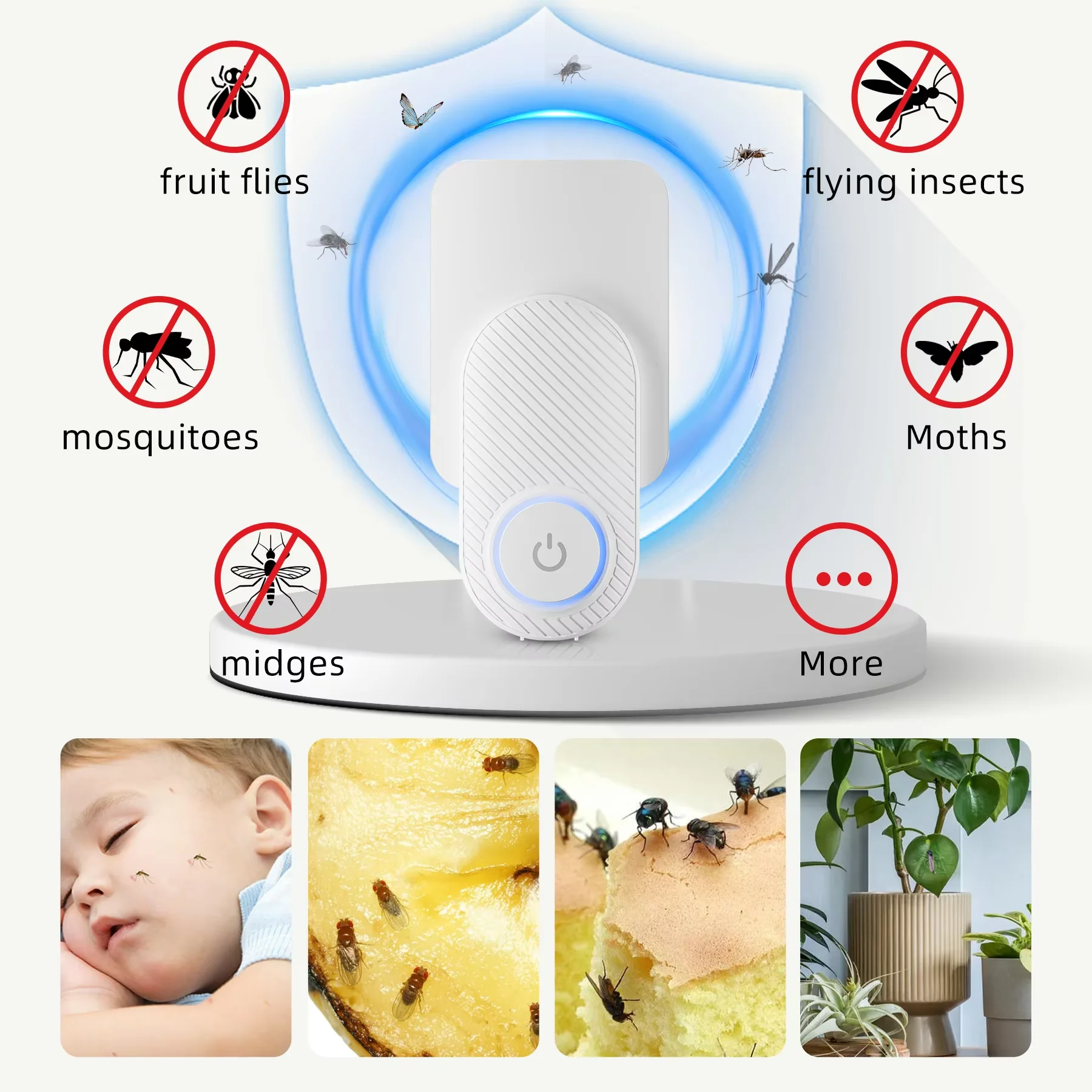X-PEST FT91  Light Sticky Fly Insect Trap Electric Sticky  Plug-In Mosquito Killer  Indoor Fly Trap for Home