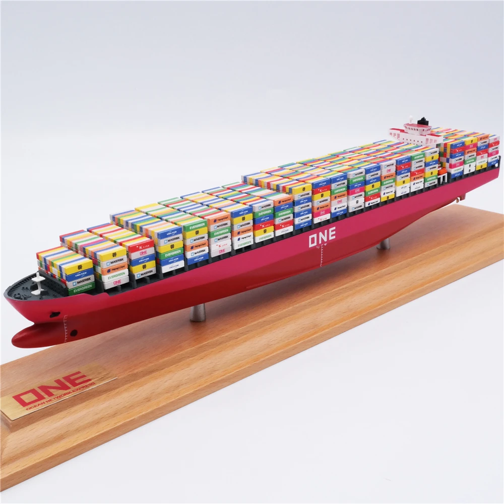 【A】35cm ONE ship model ONE shipping container scale model O.A.S ship model