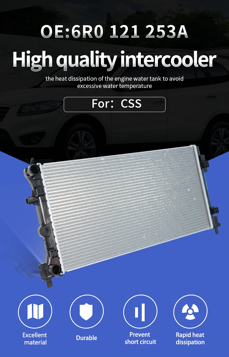 Cooling System Universal Intercooler Kit Coolant Radiator Intercooler