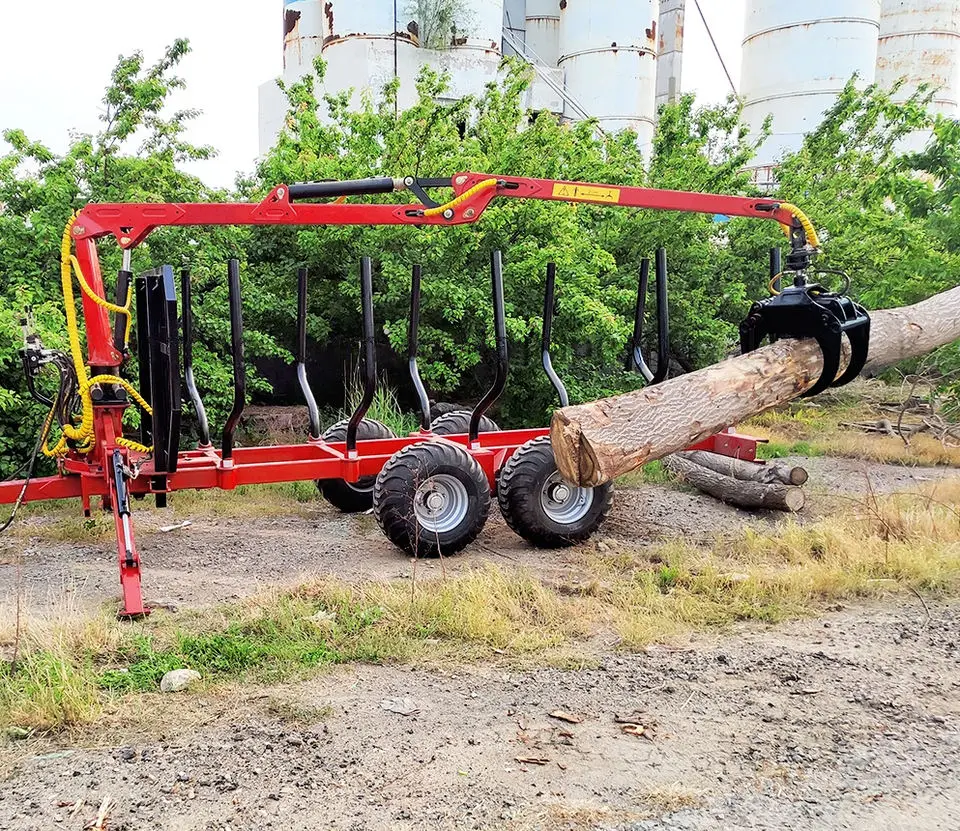 Professional with Crane Dump Loader Timber Crane Atv Trailer Log Atv Log Trailer with Crane Made in China