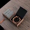 Linen tassel small bracelet box gray