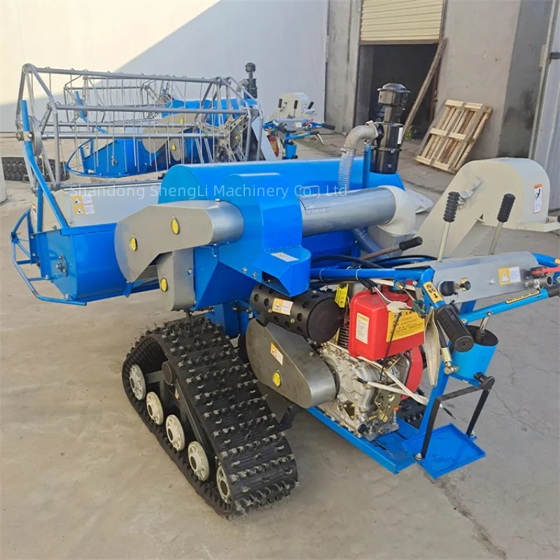 Small Plots With Harvester Threshing Clean Belt Granary Rice Harvester