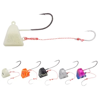 Cross-border Wholesale Glow Sinking Long Cast Double Hook Jig Head with Shrimp Lock, Saltwater Fishing Tackle for Red Sea Bream – Metal Jig – view 2