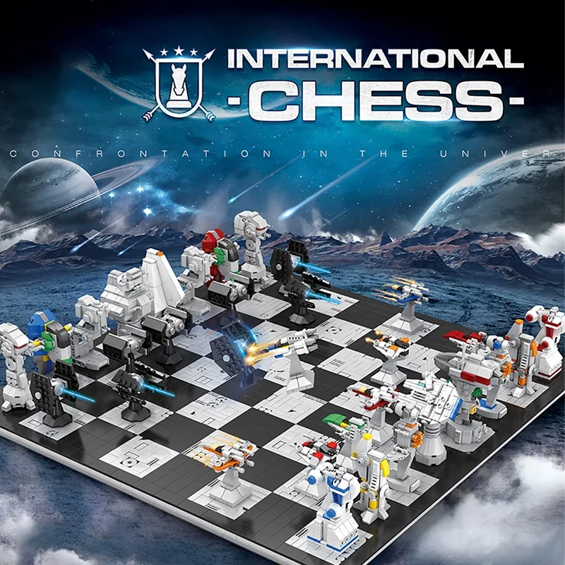 Star Fight Series International Chess Model Building Blocks Warsing Mini Bricks Movie Ship Sets Checkerboard Toys for Kids Gifts