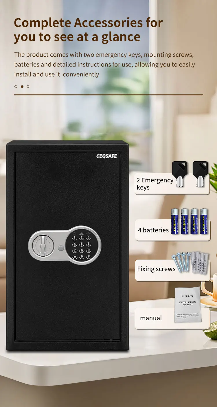 CEQSAFE China Supplier Home Hotel Electronic Safe Small Wall Mini Safe Box supplier