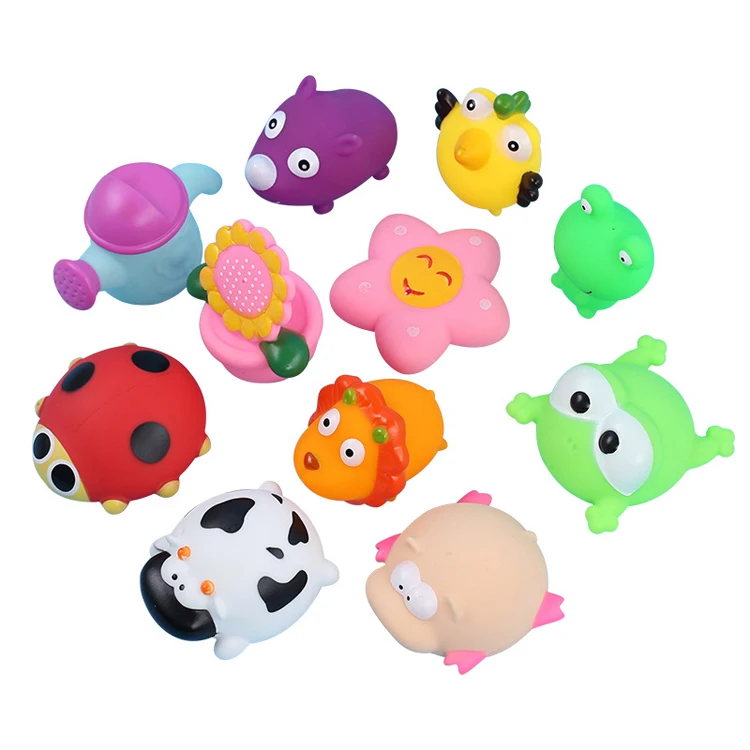 Оптовая продажа, пластиковая ПВХ игрушка для ванной, различные формы, Душ, набор игрушек для детей