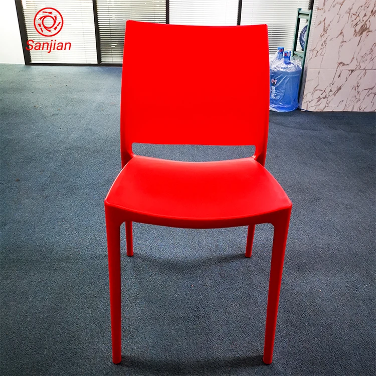 Современные уличные недорогие разноцветные пластиковые стулья Sanjian для дома, столовой, ресторана, кафе, оптом