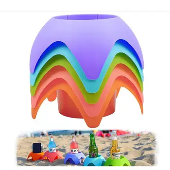 Outdoor Vocation Bottle Holder Drinking Accessory Cup Beach Drink Cup Holders Cup Coaster for Sand Beach