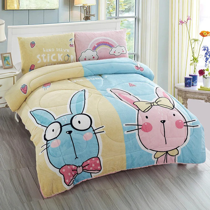 100% polyester kids cute microfiber  bedding comforter set manufacture