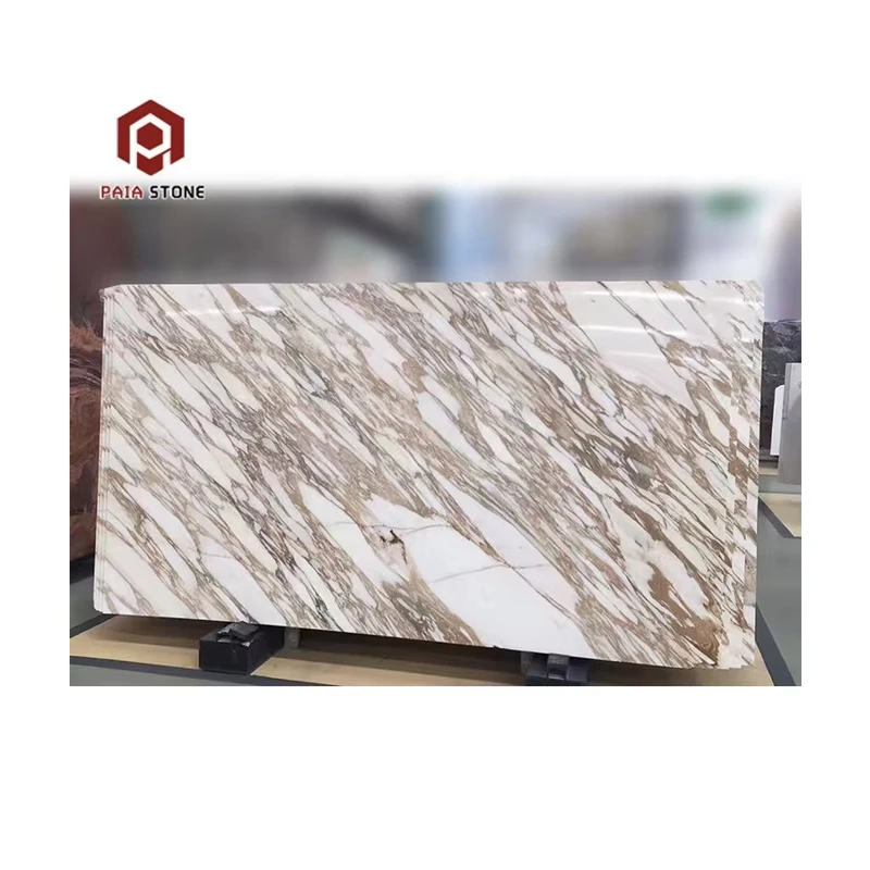 Italy White Marble Calacatte Gold Marble Slab for Luxury Style Five-star Hotel Villa Wall Flooring Tiles Decoration