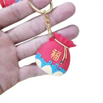 LH new cartoon three-dimensional keychain custom color pvc ornaments handmade silicone cartoon ornaments