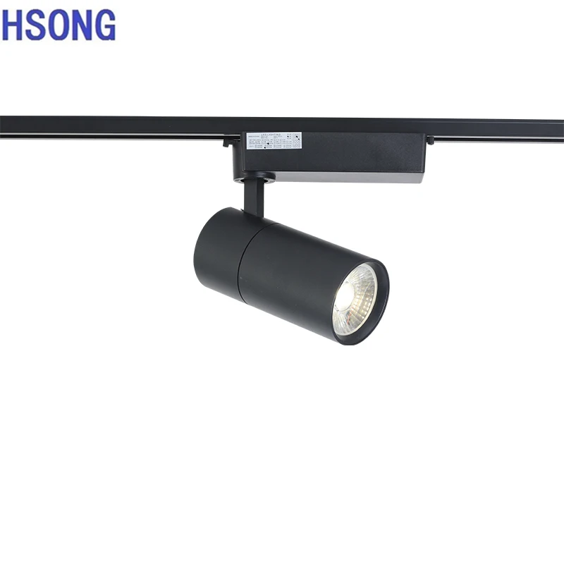 Светодиодный Трековый светильник высокой яркости, 30 Вт, 2/3 проводов, монтируемые точечные светильники, магнитный COB светодиодный Трековый светильник для коммерческого освещения