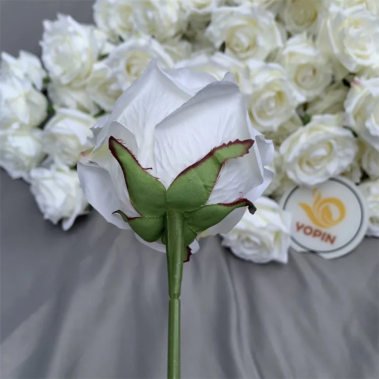 Yopin150 Wholesale Artificial Centerpiece Flower White Single Rose Without Leaves Flower Buy
