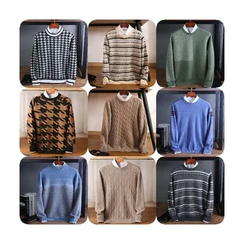 Wholesale new winter European and American thickened zipper lapel sweater men's sweater