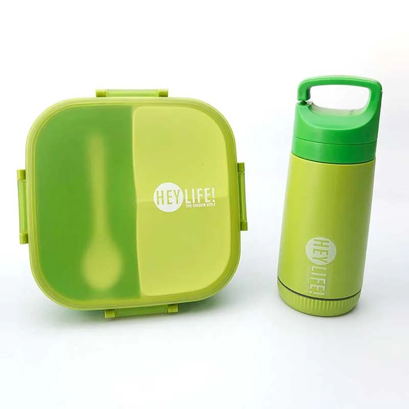 Hot Selling Rectangular Portable Children's Lunch Box With Water Bottle Set Leak