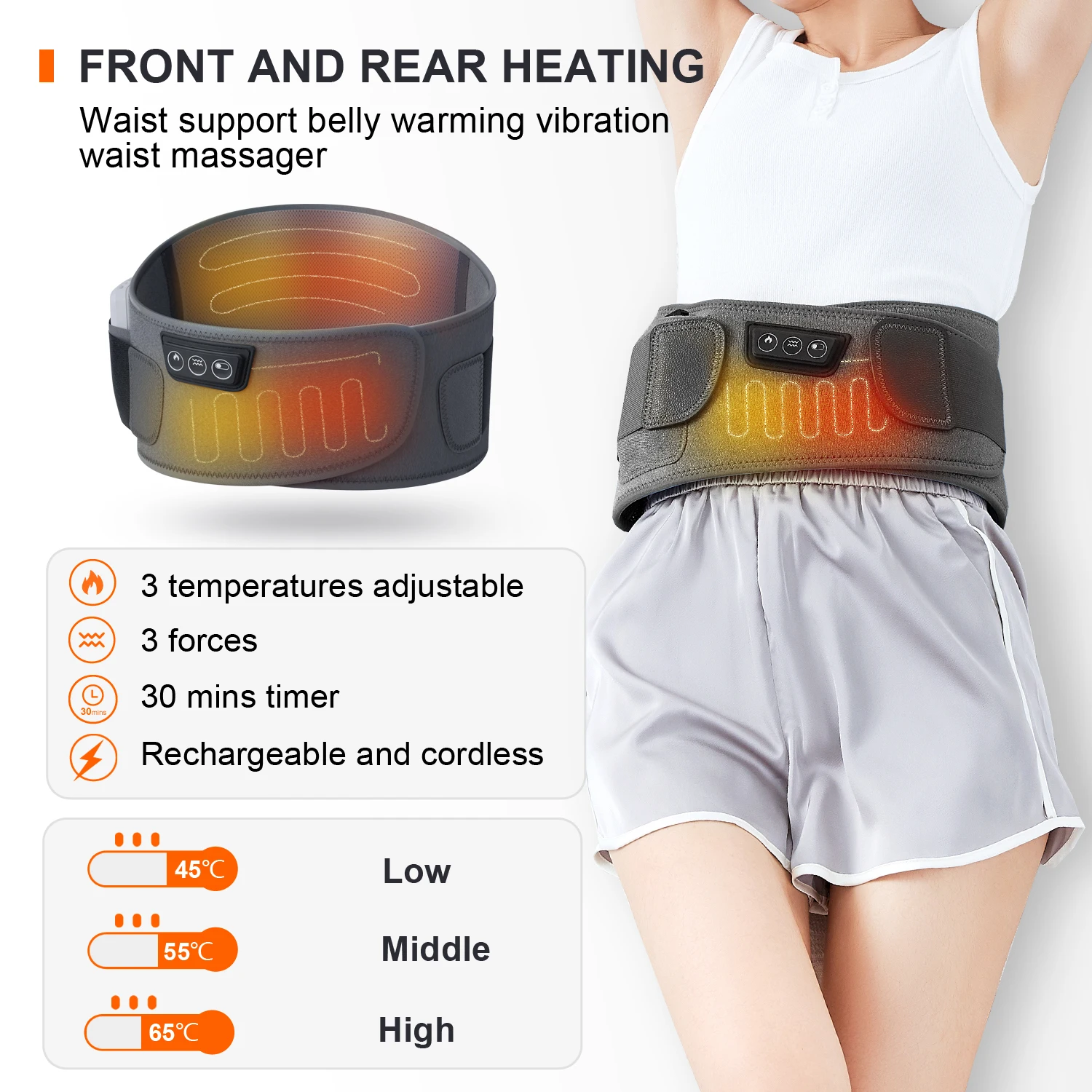 Waist Massage Girls Dysmenorrhea Heating Massage Belt Abdominal ...