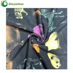 Высокое качество 220GSM цифровая печать ВИСКОЗА 95 модал 5 спандекс Джерси ткань для нижнего