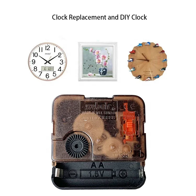 Z16888 Shaft 13mm Ticking Movement Step Clock Mechanism Sound Quartz Clock  Motor Clock Parts Kits Calibration Automatically