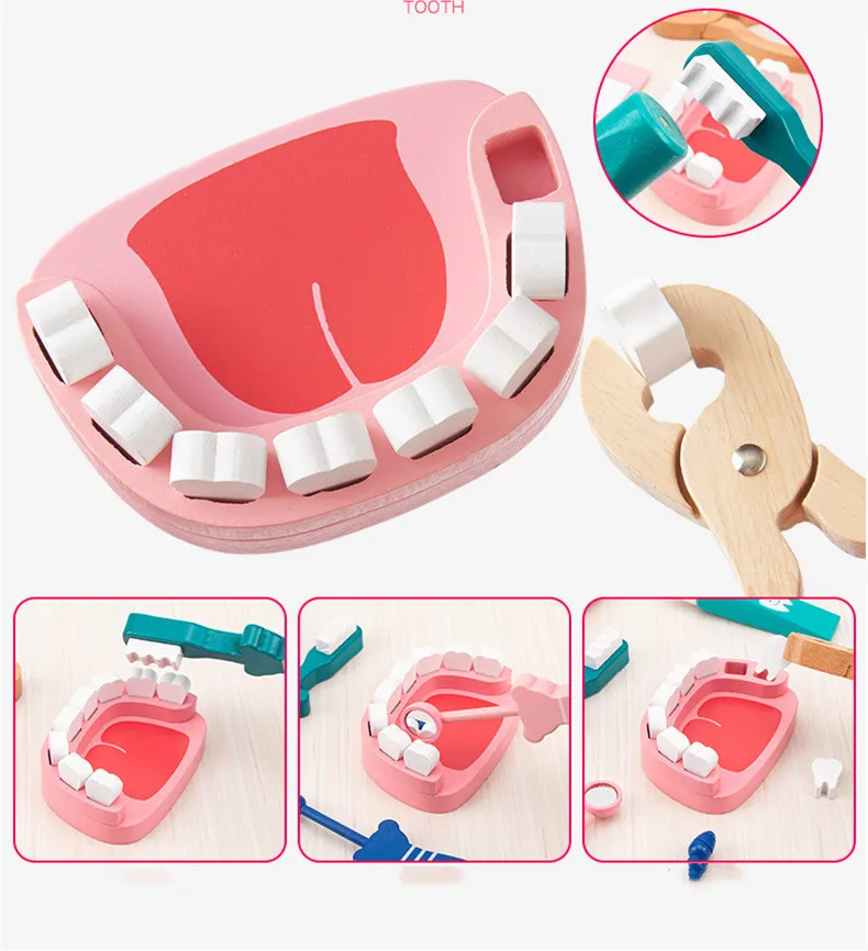 Детский врачебный набор для ролевых игр, инструмент для инъекций, имитация медицинской коробки, игрушка, набор медицинских деревянных игрушек