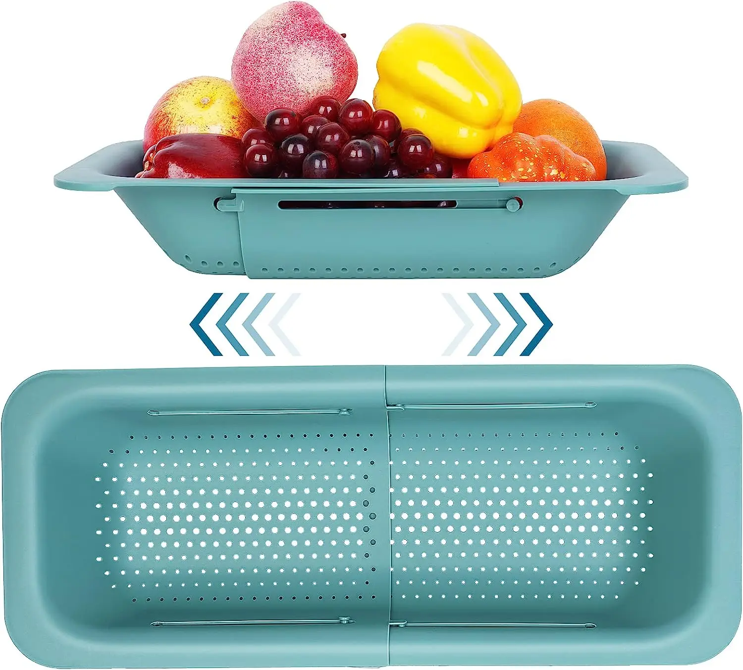 Складной кухонный выдвижной дуршлаг сливная корзина с ручкой над раковиной мытье овощей фруктов