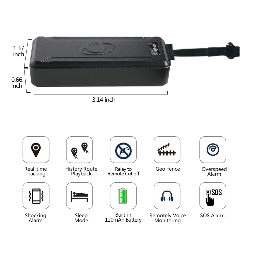 SinoTrack Cut Off Power ST-901AL 4G GPS Tracking Device System Motorcycle Vehicle Car Truck 4G GPS Tracker