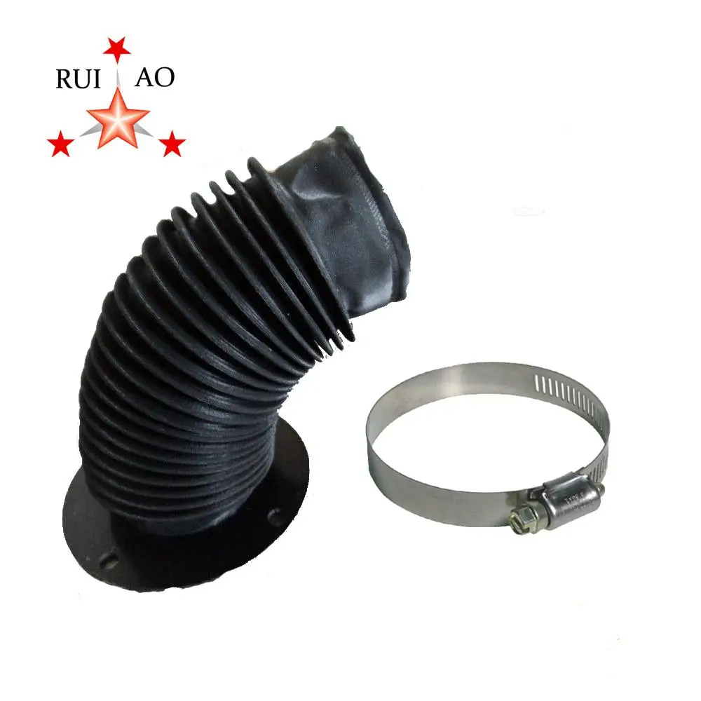 Kevlar Coated Fabric Material Round Dust Cover Cylinder Bellows with Zipper