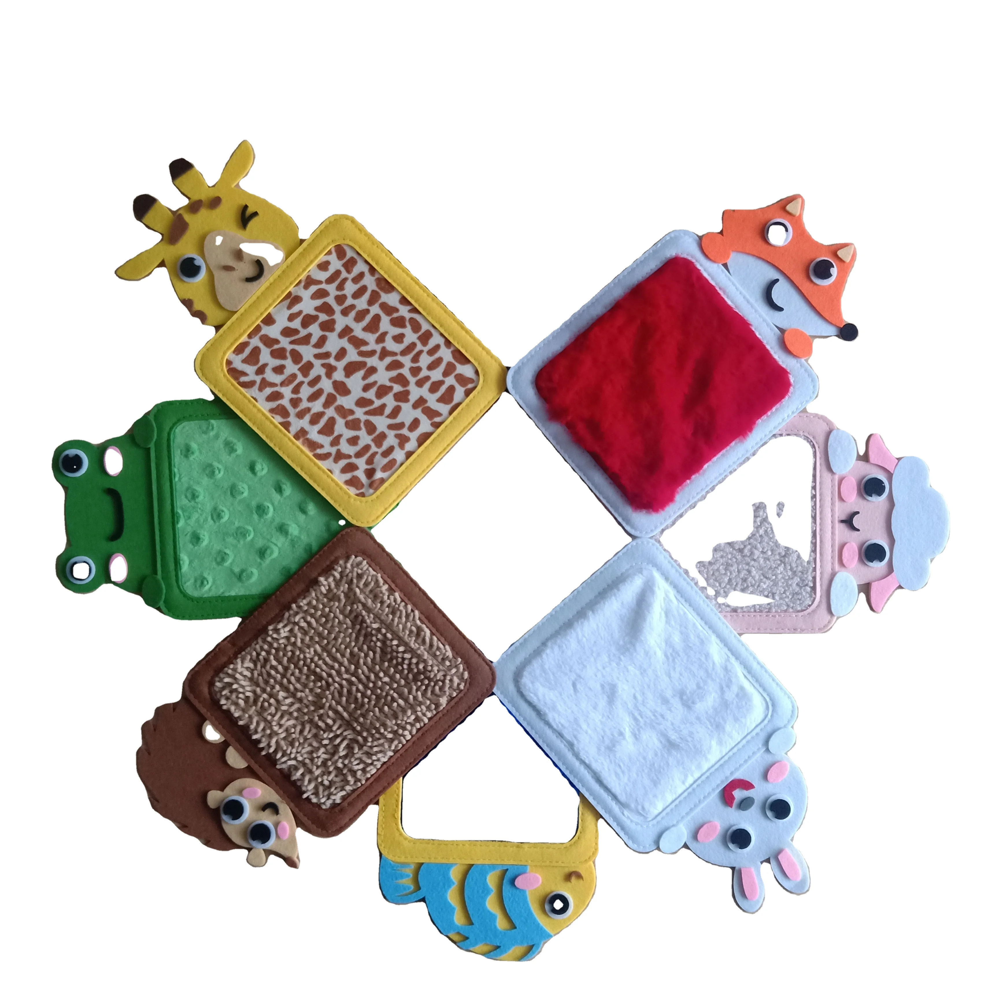 Детские сенсорные коврики для животных 8 различных текстур раннего сенсорного упражнения игрушки детей