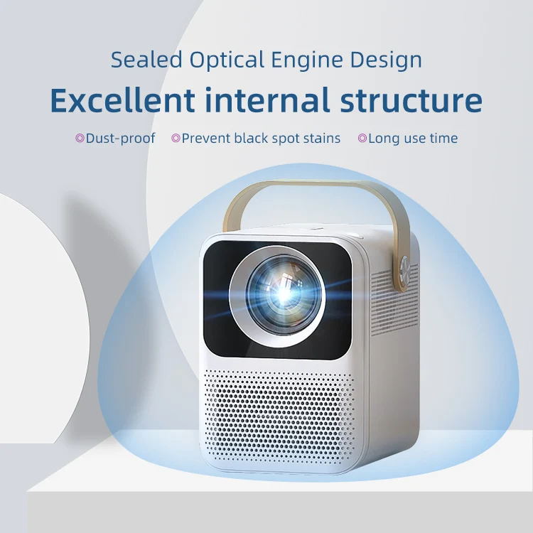 WOWOTO Fashion Design LED LCD Android 9.0 Smart Video 1080P Full HD Home Theatre Mini Projector