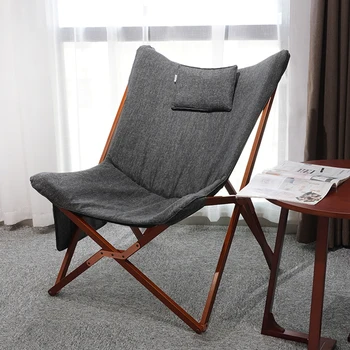 HStex Folding Camp Butterfly Chair Wood Folding Camping Chair
