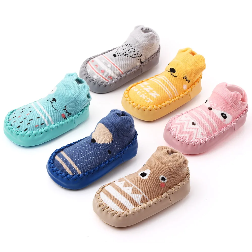 Hot selling anti-slip cute soft sole baby newborn kids socks shoes floor socks