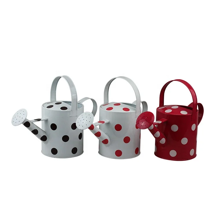 BX красочная модная пользовательская металлическая банка для полива с горшком украшенной