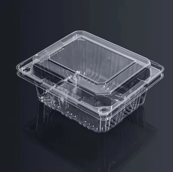 500 g Food Grade Custom PET Plastic Clear Fruit Clam shell Box Strawberry Packaging Punnet For Supermarket